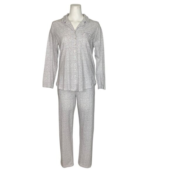 Eileen West Womens Pajama Set S Floral Long Sleeve Pockets Cotton Sleepwear - Picture 1 of 15